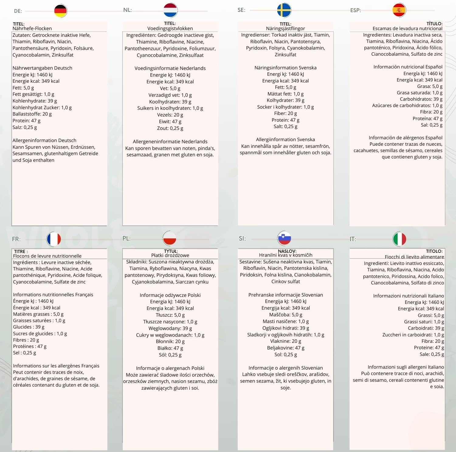 Wholefood Earth Nutritional Yeast Flakes - 500G - Fortified with B Dairy Free