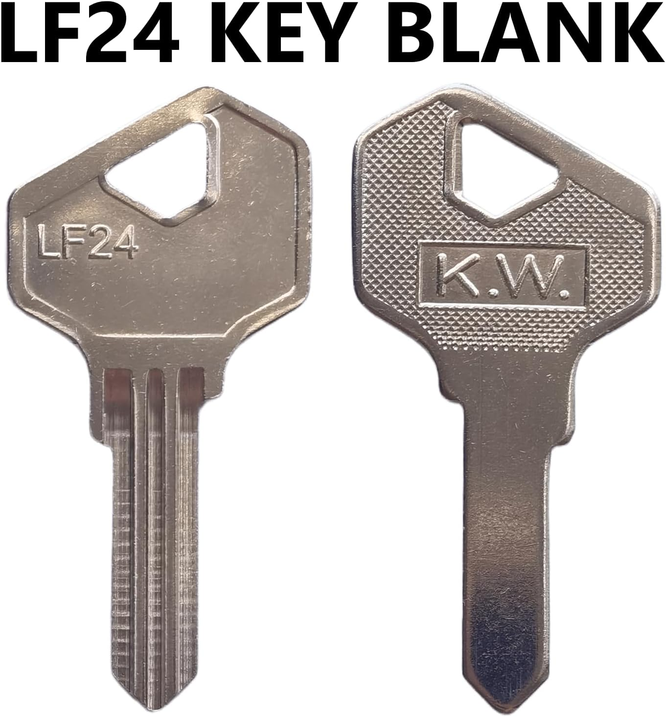 10 Pack LF24 Key Blanks - Suits 5 Pin L&F Cylinders - Brass Finished