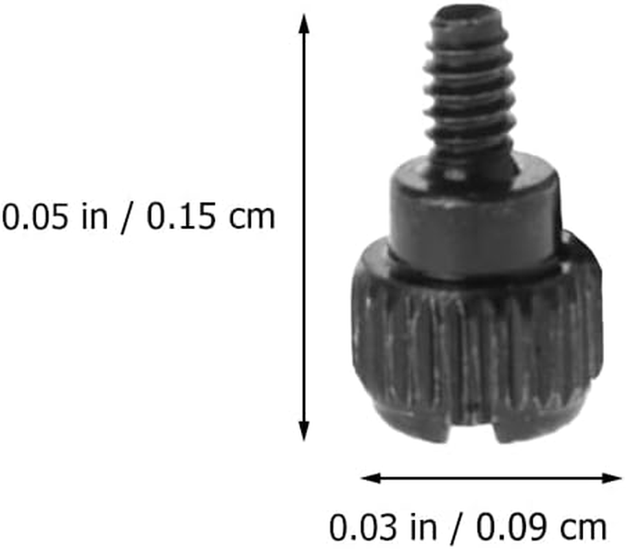 Jojofuny 100Pcs Computer Case Screws - 6-32 Thread M3.5 PC Case Screws for Desktop Computer, Black image number 5
