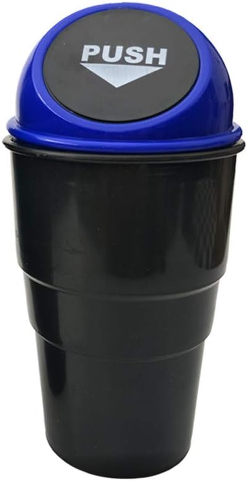 Mini Car Auto Garbage Trash Can Automotive Vehicle Waste Storage Fits Cup Holder for Office Desk Can (Red)