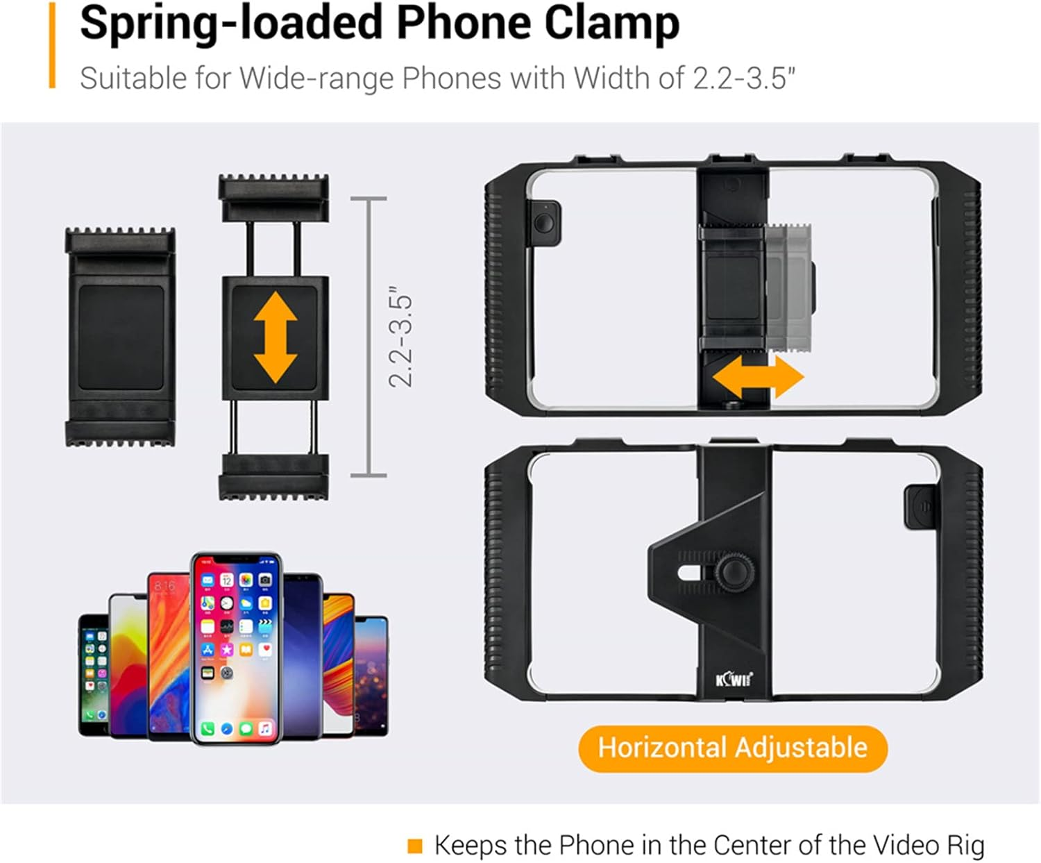 Smartphone Camera Video Recording Rig, Phone Vlogging Kit Filmmaking with Cold Shoe Mount, Cell Phone Stabilizer Grip Handheld Cage for Youtube Beginner,For Iphone 14 13 12 Pro Max, X,XS Max,Xr image number 4