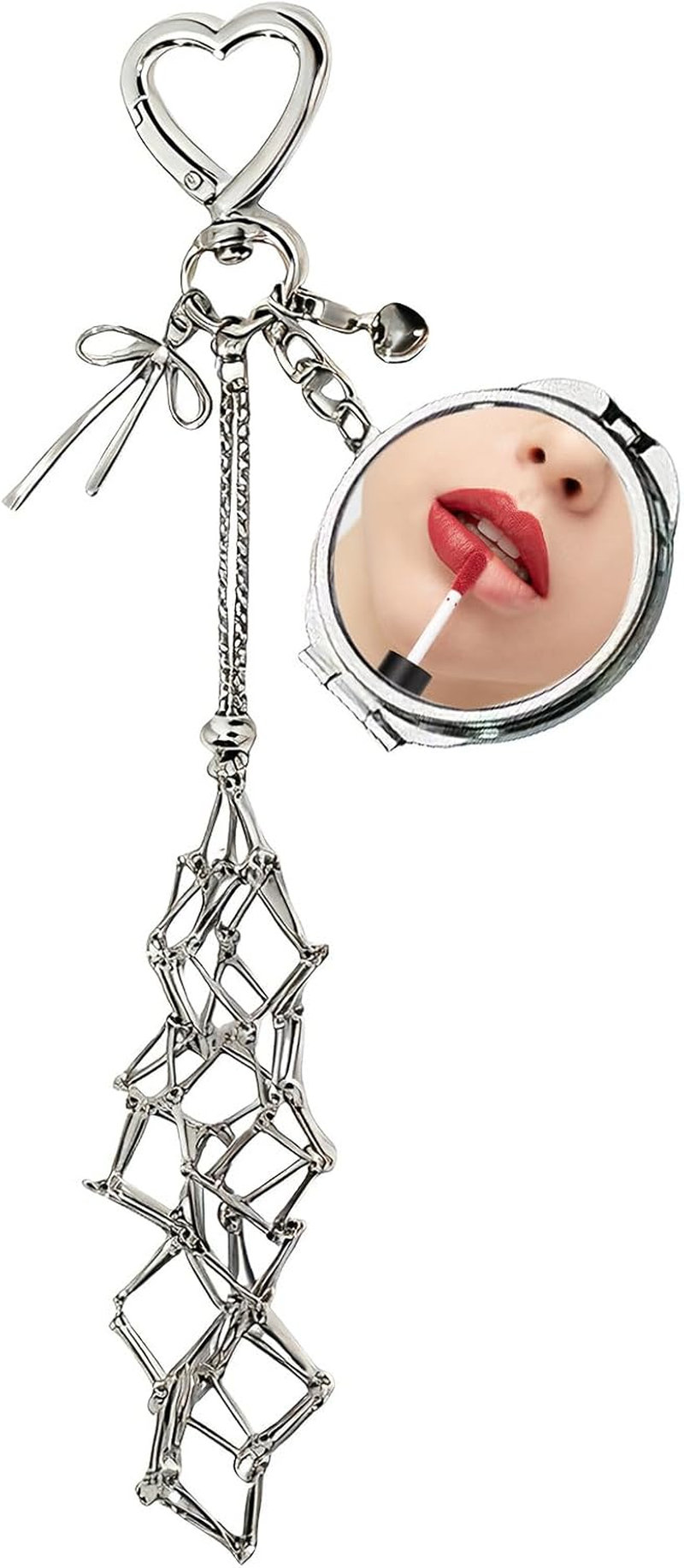 Lip Balm Holder - Portable Cosmetic Organizer with Mirror, Lipstick Case Keychain, for Women Girls Wallet Purse Backpack Christmas Stocking Stuffers, Travel Accessory for Daily Touch-Ups