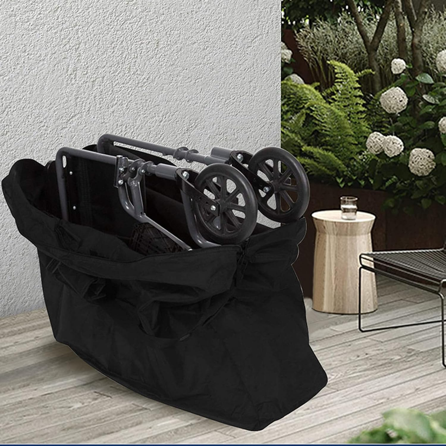 Wheelchair Bag Wheelchair Backpack Bag Storage Tote Accessory Waterproof Large Capacity Oxford Cloth Foldable Wheelchair Travel Bag for Travel Outdoor