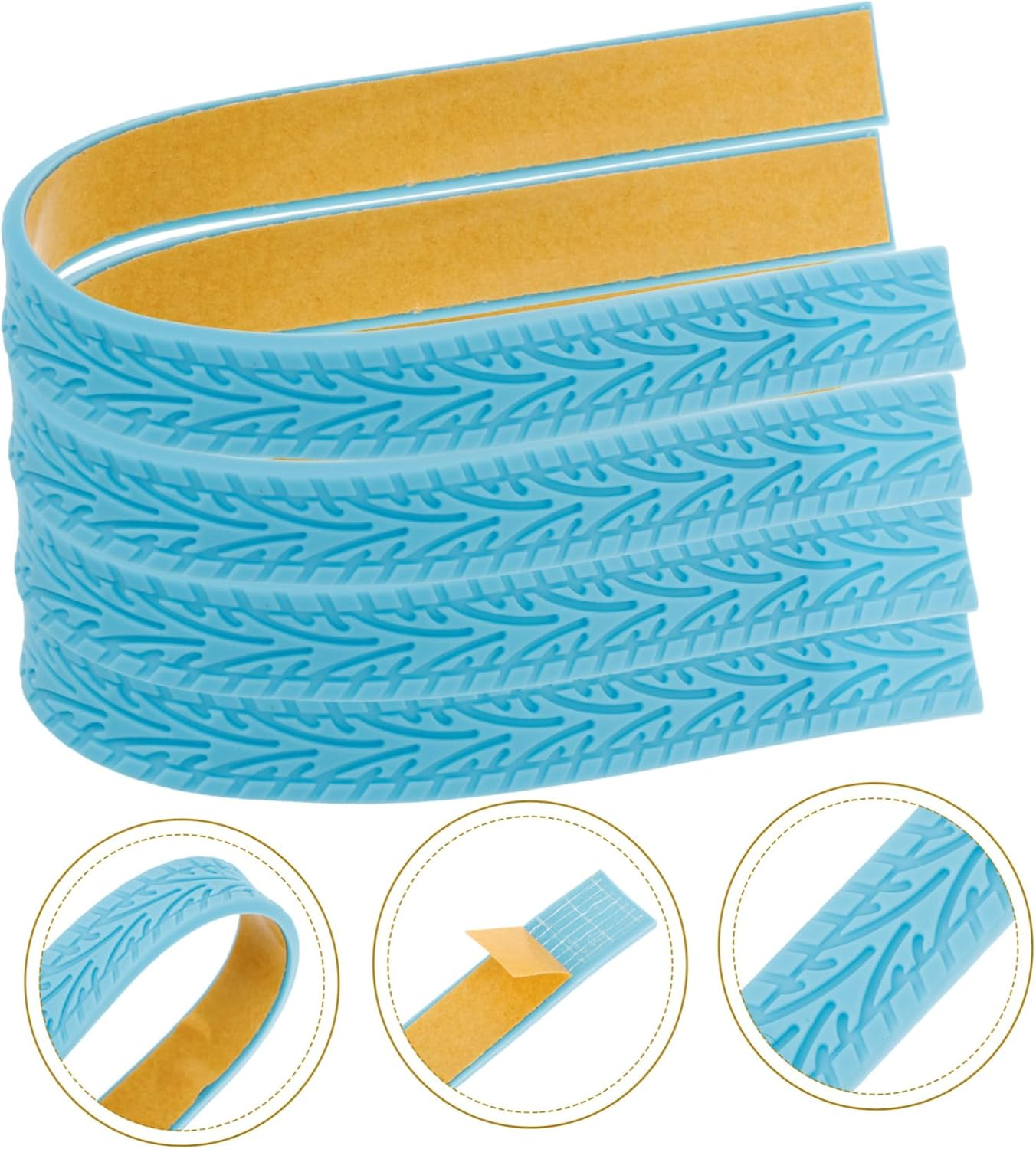 WATIIFUFU Silicone Suitcase Wheel Covers 4Pcs Sky Blue Luggage Feet Protector Shock Absorbing Noise Reduction Travel Accessories for Suitcases image number 2