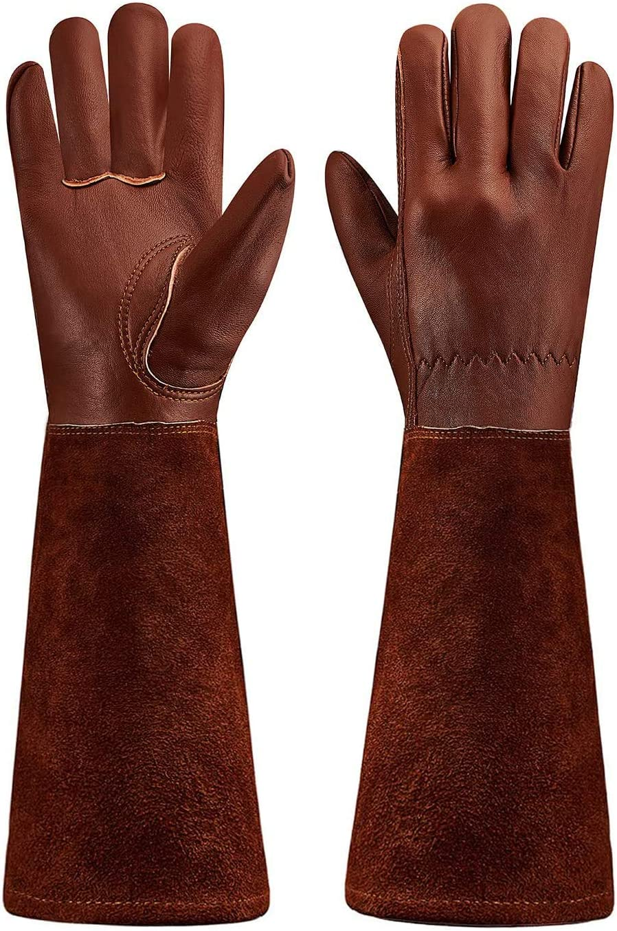 Rose Pruning Thorn Proof Garden Gloves for Men and Women with Long Gauntlet image number 1