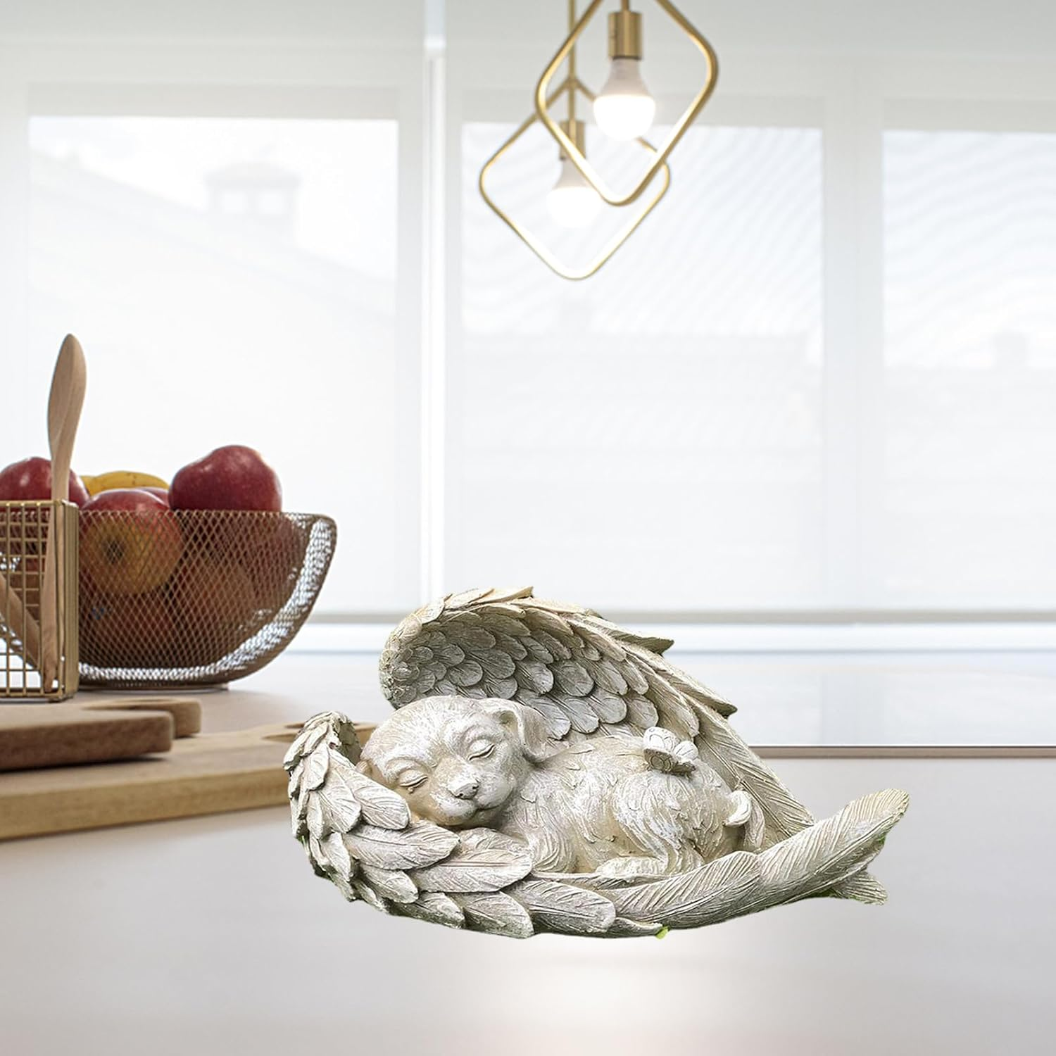 Dog Angel Pet Memorial Gravestone Dog Personalised Memorial Plaque for Grave Tombstone Cat for Outdoor Keepsake Dog Pet Memorial Grave Decoration Angel Dog Angel Cat Memorial Statue Remembered image number 2