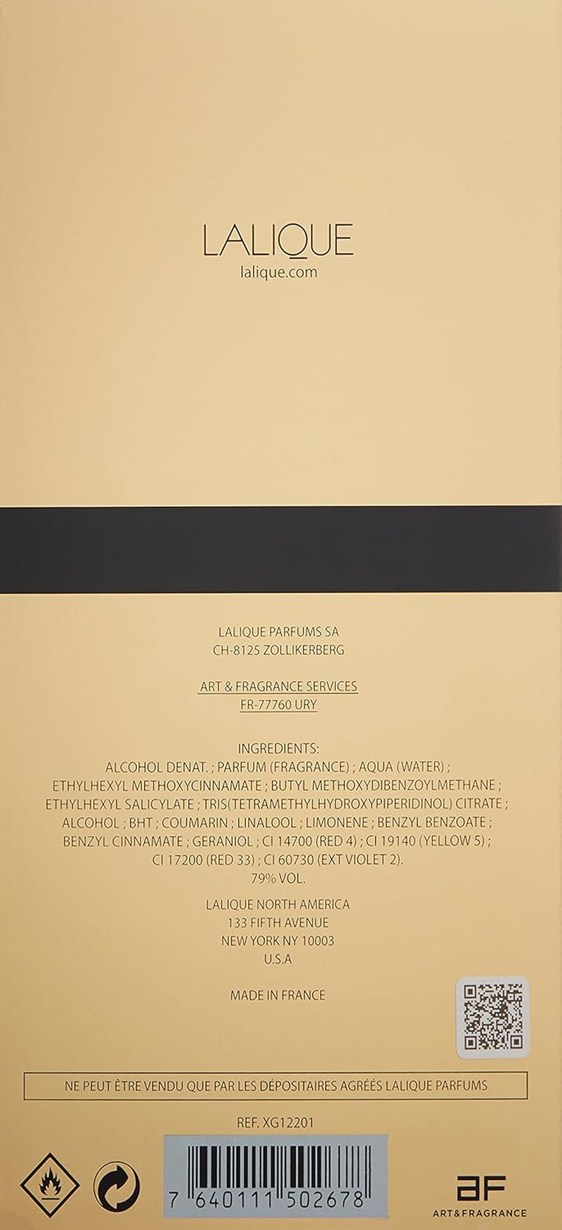 Lalique Lalique or Intemporel Eau De Parfum Spray (Unisex) 100Ml