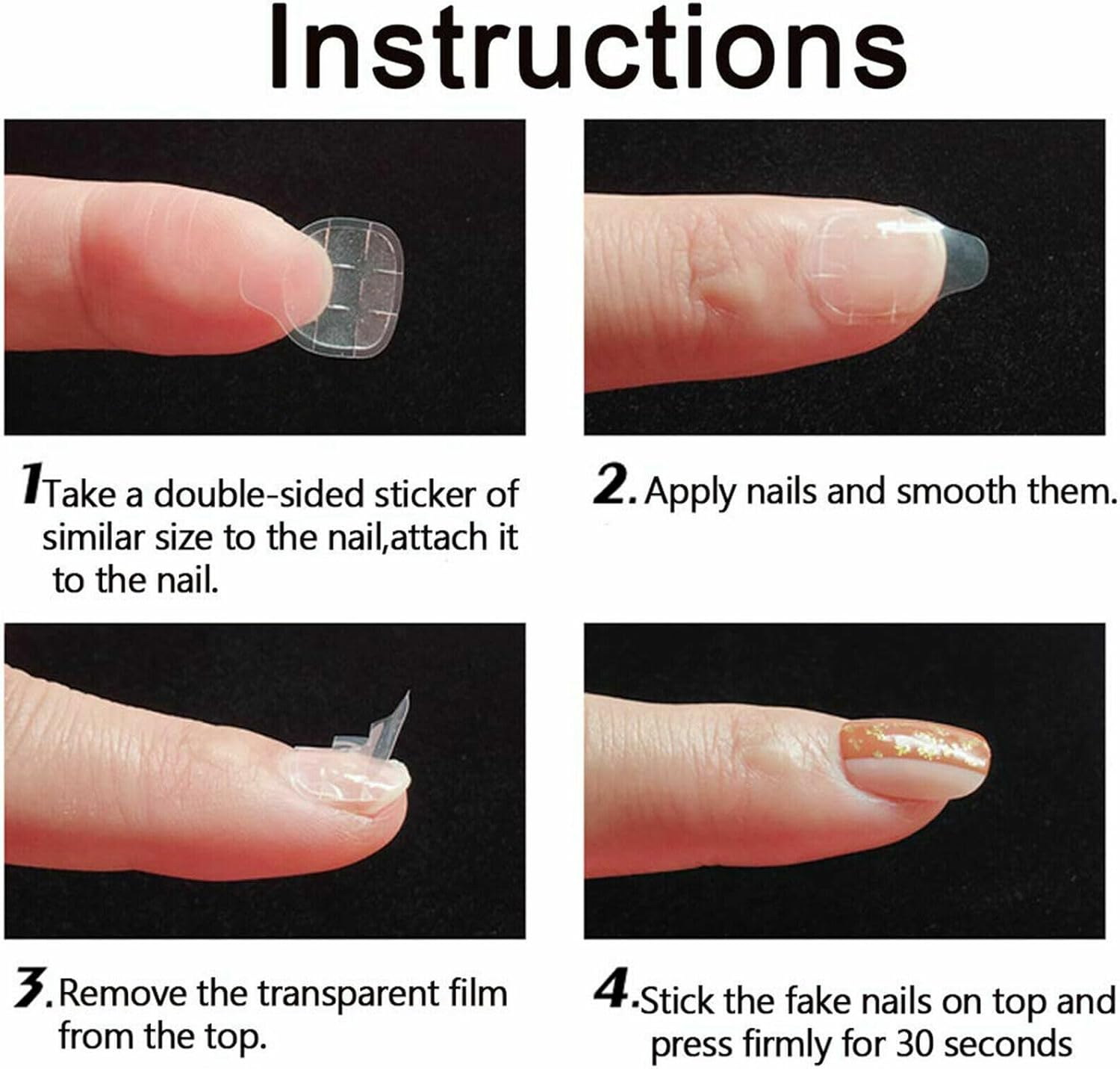 Premium Double-Sided Adhesive Nail Stickers, 24/2400 PCS Clear Press-On Nail Tabs, Strong Glue Tape for False Nails, Easy Application & Removal, Perfect for DIY & Professional Use image number 6