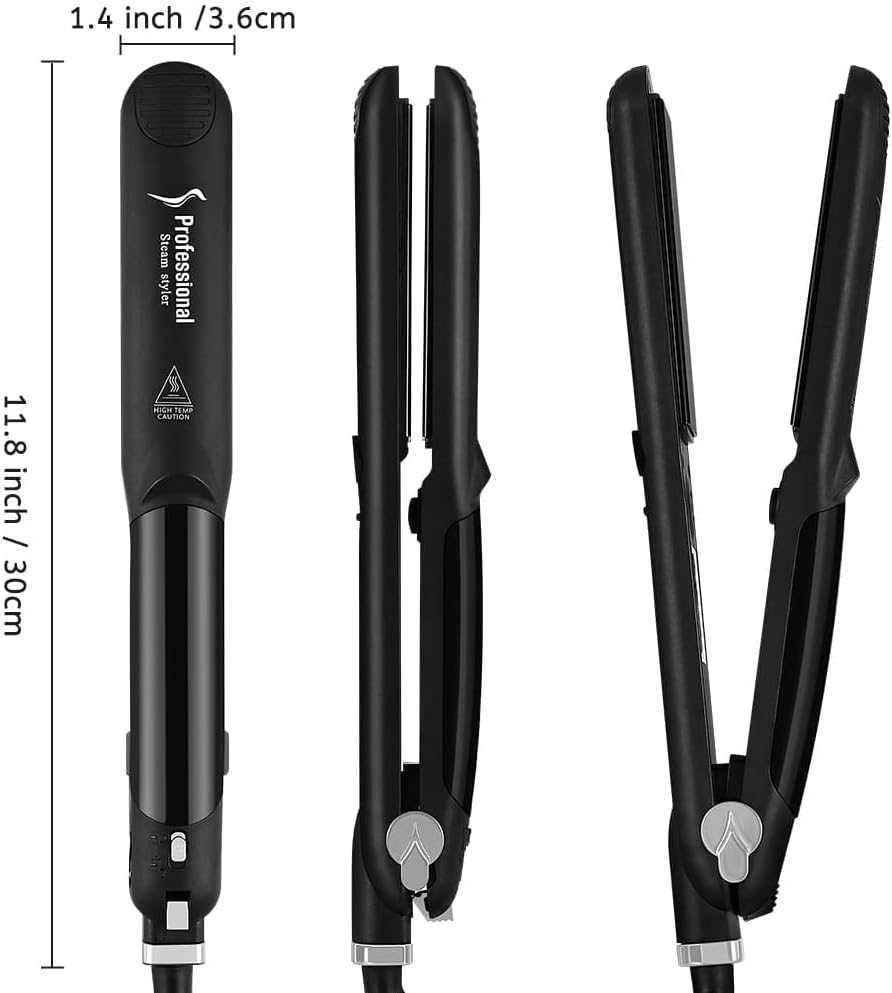 Professional Steam Hair Straightener Ceramic Vapor Hair Flat Iron Seam Hair Straightening Iron Curler Steamer Hair Styling Tool image number 6