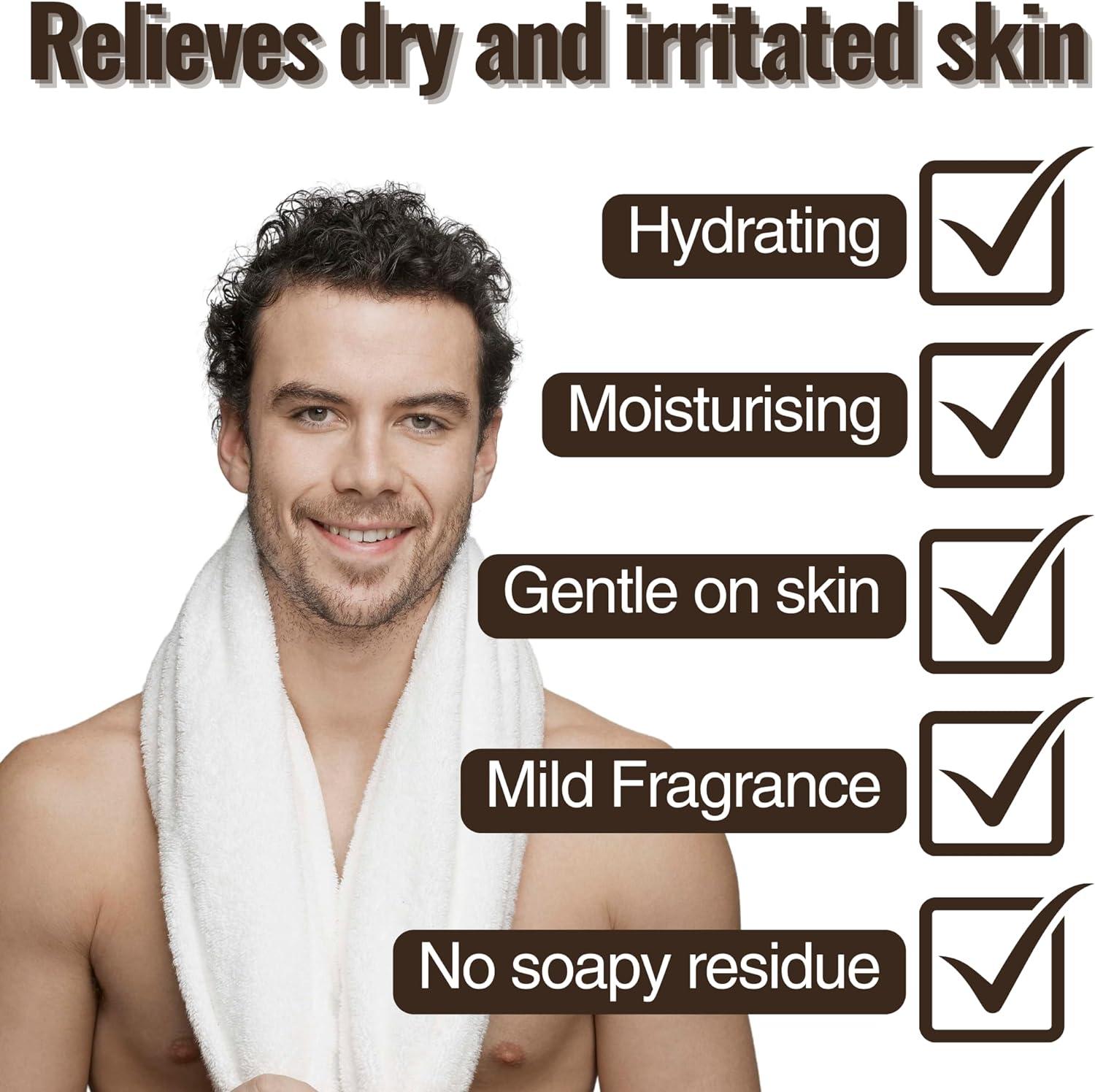 Mens Soap Bar 4 Pack Handcrafted Natural Soap for Men Exfoliating Moisturising Man Soap Palm Oil Free and No Harsh Chemicals Soothes Dry Irritated Skin image number 1