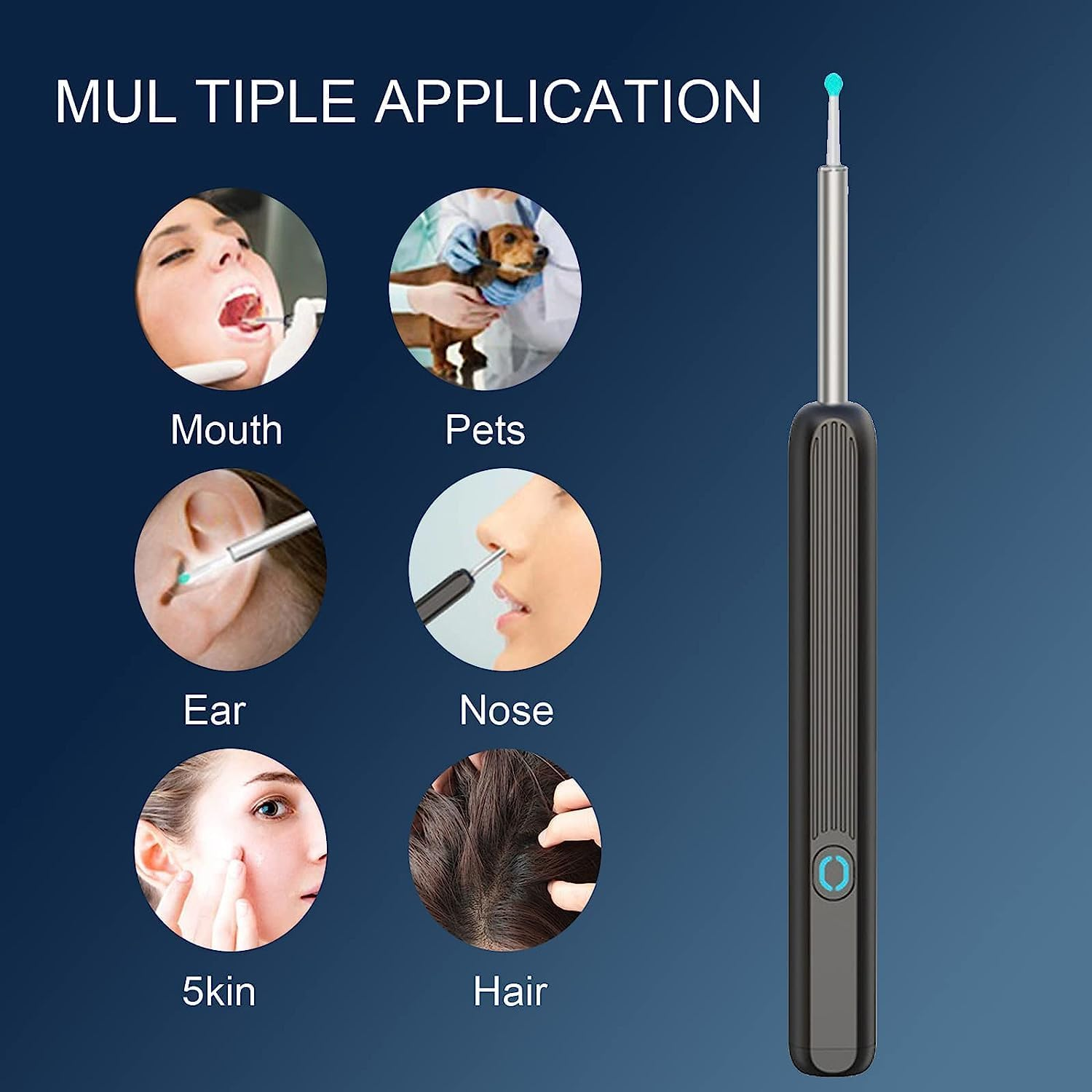 Ear Wax Remover, Ear Cleaner Ear Wax Removal Kit with Camera, 1296P HD Ear Cleaner with 6 LED Lights, Wireless Ear Wax Remover Otoscope for Iphone, Ipad & Android Smart Phones (2) image number 1