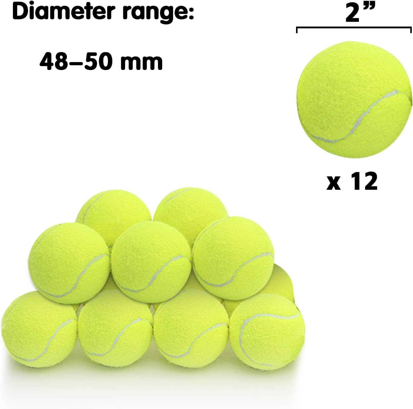 12 Pack Mini Tennis Balls for Pet Playing Fecth, 2 Inch Dog Training for Small Size Dogs, Interactive Dog Playing Balls Fits 2 Inch Automatic Dog Ball Launcher image number 5