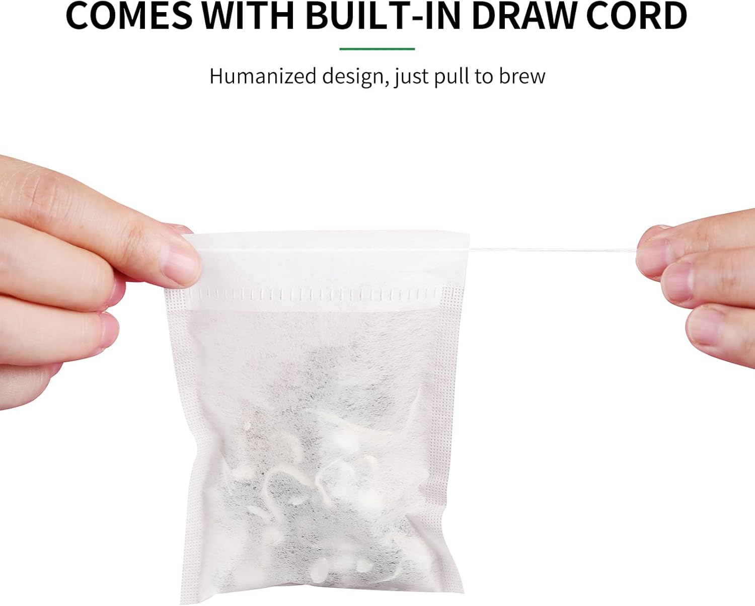 CUOPRU Tea Filter Bags with Drawstring for Yerba Mate Loose Leaf, Safe and Natural Material, Disposable Tea Infuser, 3.94 X 3.15 Inches (100, Pcs) image number 1