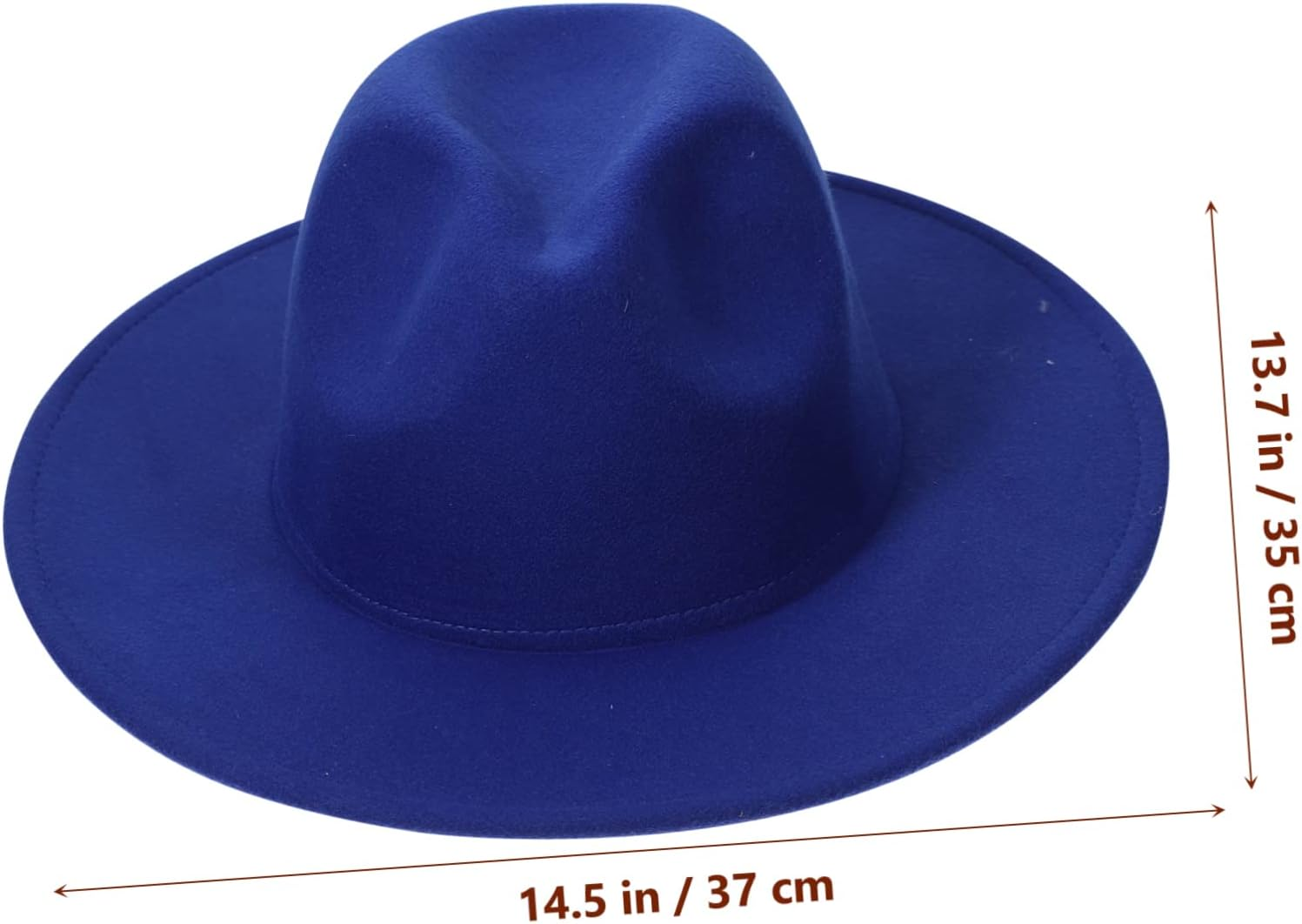 LIFKOME Fedora Outdoor Hats Top Hats for Men Hats Wide Brim Hat for Man Vintage Hats Flat Top Hat Wide Jazz Hat Costume Tops Hat Sombrero Hats for Women Classic Jazz Hat Woolen - White image number 4