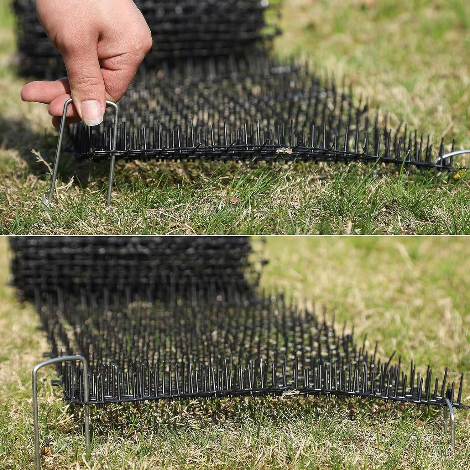 6.6 FT Cat Scat Mat with Spikes Black Cat Deterrent Mats Plastic Scat Mat for Cats Include 8 Staples image number 6