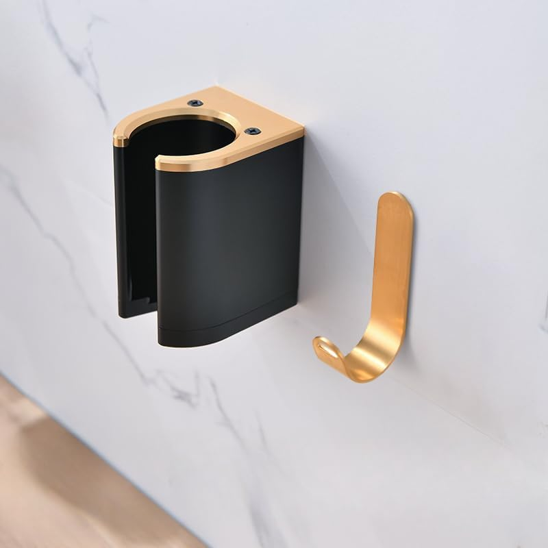 GENCAM Wall Mounted Holder for Airstrait Straightener, Metal Organizor Storage Rack Suitable for Airstrait Straightener, Wall Mount Shelf for Airwrap/Corrale Hair Straightener image number 5