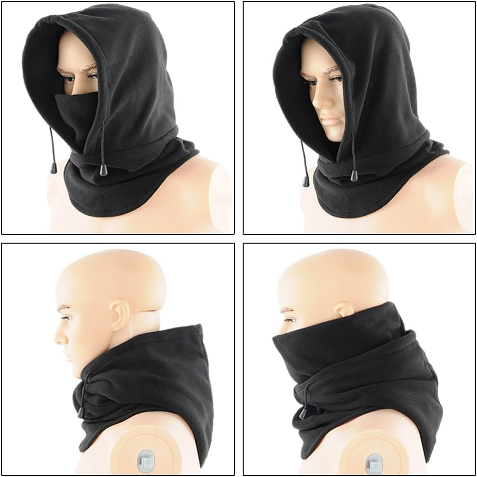 Windproof and Cold-Proof Tactical Heavyweight Balaclava Outdoor Sports Mask (1PC Black) - Black image number 3