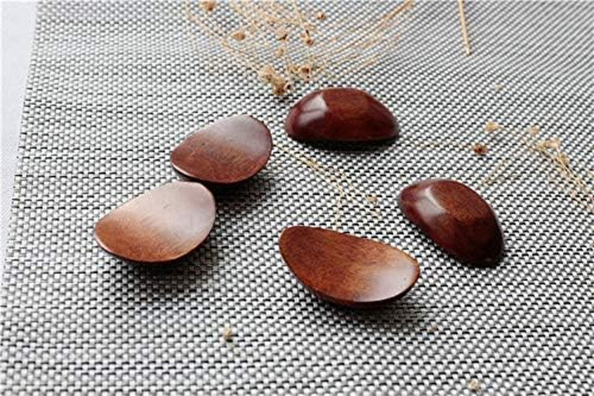 Chopstick Rest Tingrua 5 PCS Wood Chopsticks Holder Dinner Server Spoon Fork Knife Stand Holder image number 5