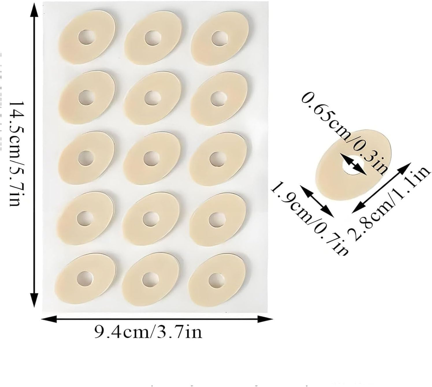 Limcryspp 120 Toe Pads, Waterproof Self-Adhesive Adhesive, Enhance Adhesion, Provide Cushioning, Prevent Friction, and Protect Feet and Toes image number 3