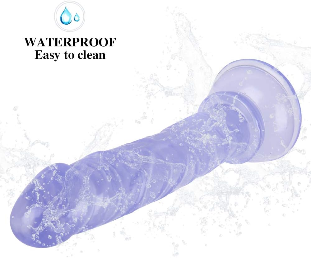 Mini Thin 4.72 Inches Realistic Dildo for Beginners, Sex Toys Lifelike Fake Penis for G Spot Stimulator & Anal Plug Training Sets (Blue) image number 1