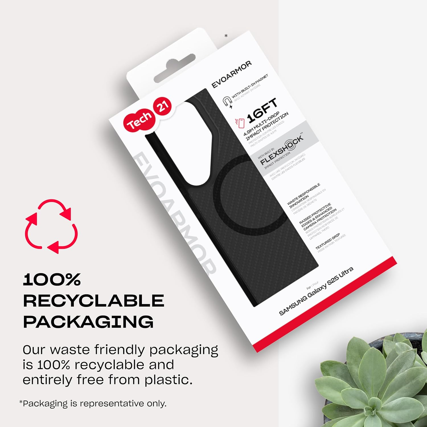 Tech21 Evoarmor W/Magnet for Samsung GS25 Ultra - Black image number 2