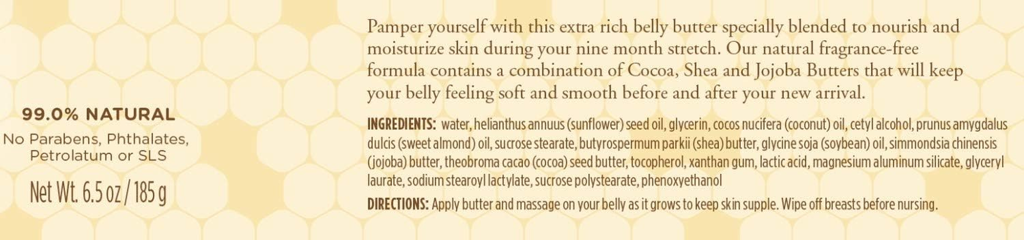 Burt'S Bees Mama Bee Belly Butter, 6.5 Ounces image number 2