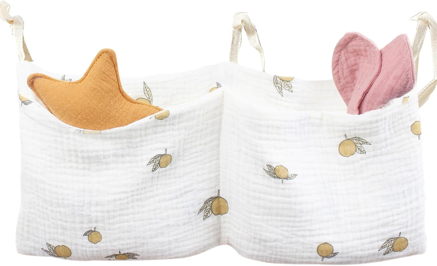 Bedside Storage Bag for Crib, Diaper Organizer for Crib | Cartoon Diaper Organizer with Pockets | Portable Organizer Bag, Soul Organizer image number 6