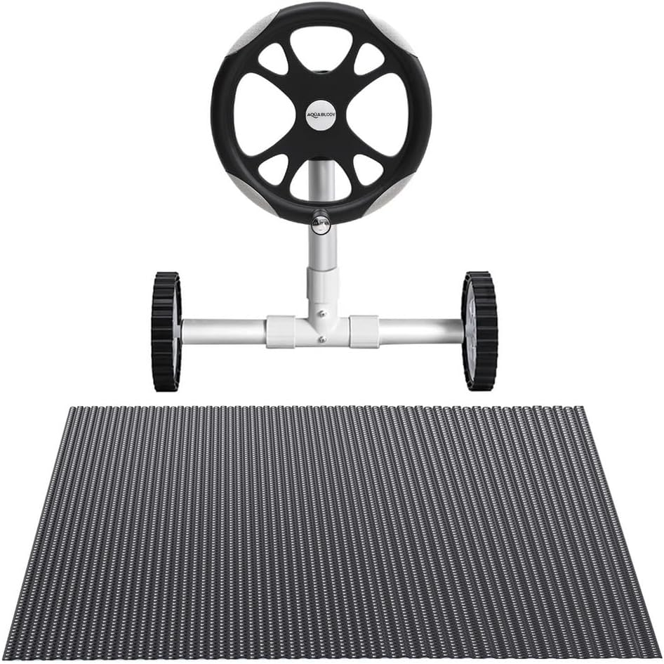 Aquabuddy Pool Cover 600 Micron Solar Heat Blanket 8.5X4.2M W/ 5.5M Roller Black image number 2
