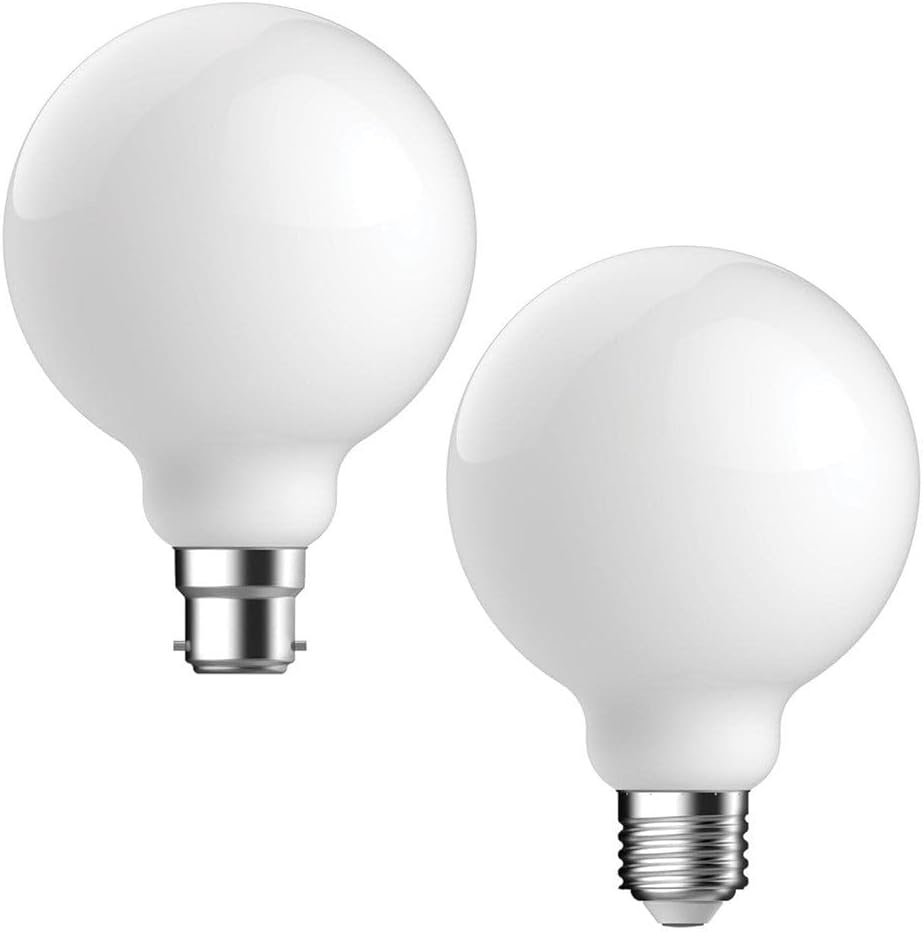 Domus Lighting G95 8.5W B22 2700K Dimmable LED Filament Light, Frosted (Pack of 2) image number 4