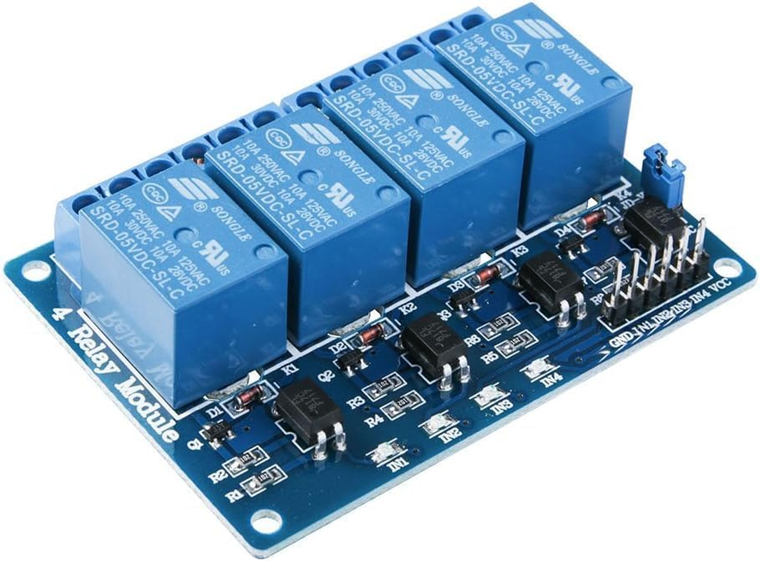 ELEGOO 4 Channel DC 5V Relay Module with Optocoupler for Arduino UNO R3 MEGA 2560 1280 DSP ARM PIC AVR STM32 image number 5