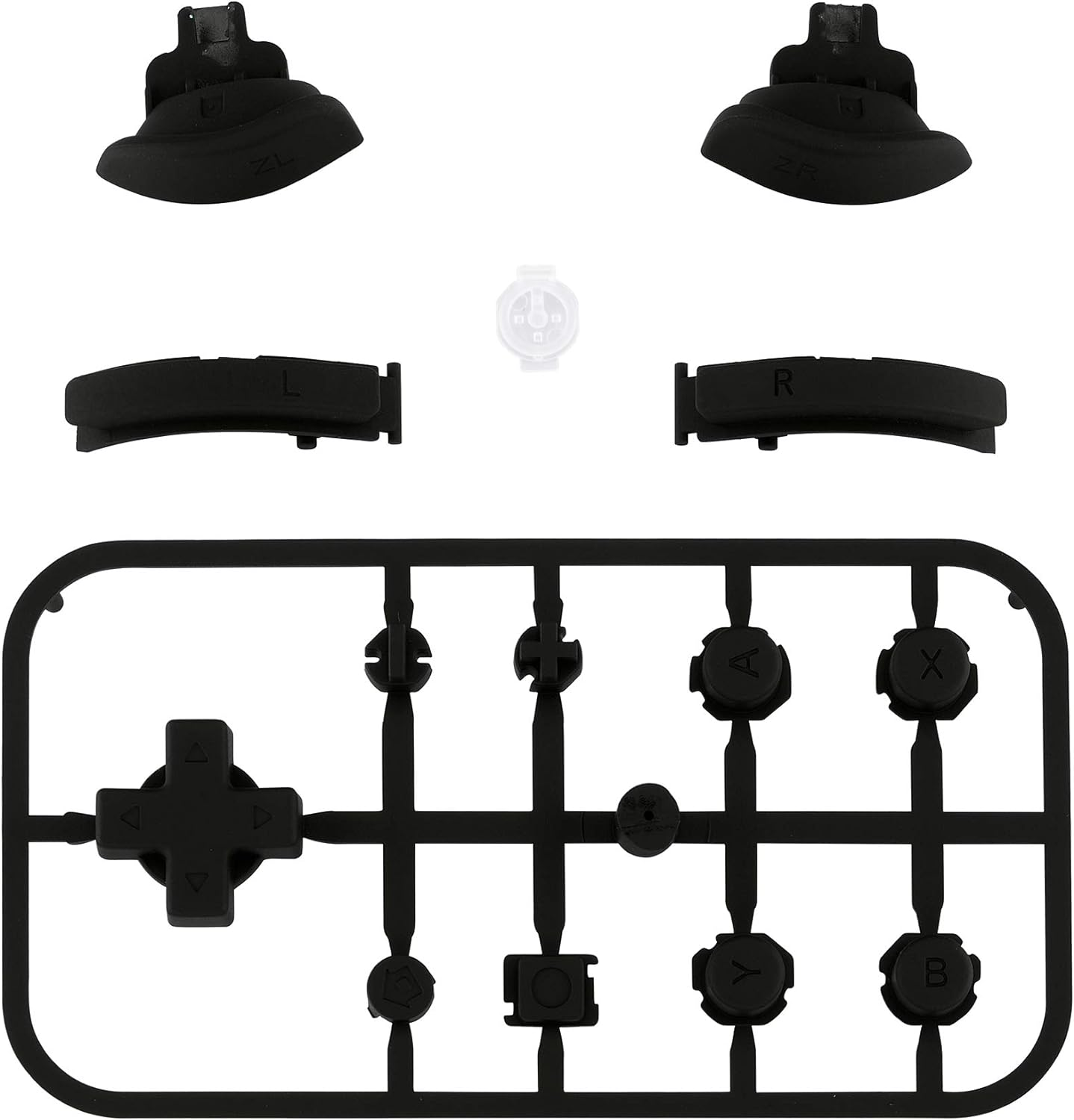 Extremerate Black Replacement ABXY Home Capture plus minus Keys Dpad L R ZL ZR Trigger for Nintendo Switch Lite, Full Set Buttons Repair Kits with Tools for Nintendo Switch Lite image number 6