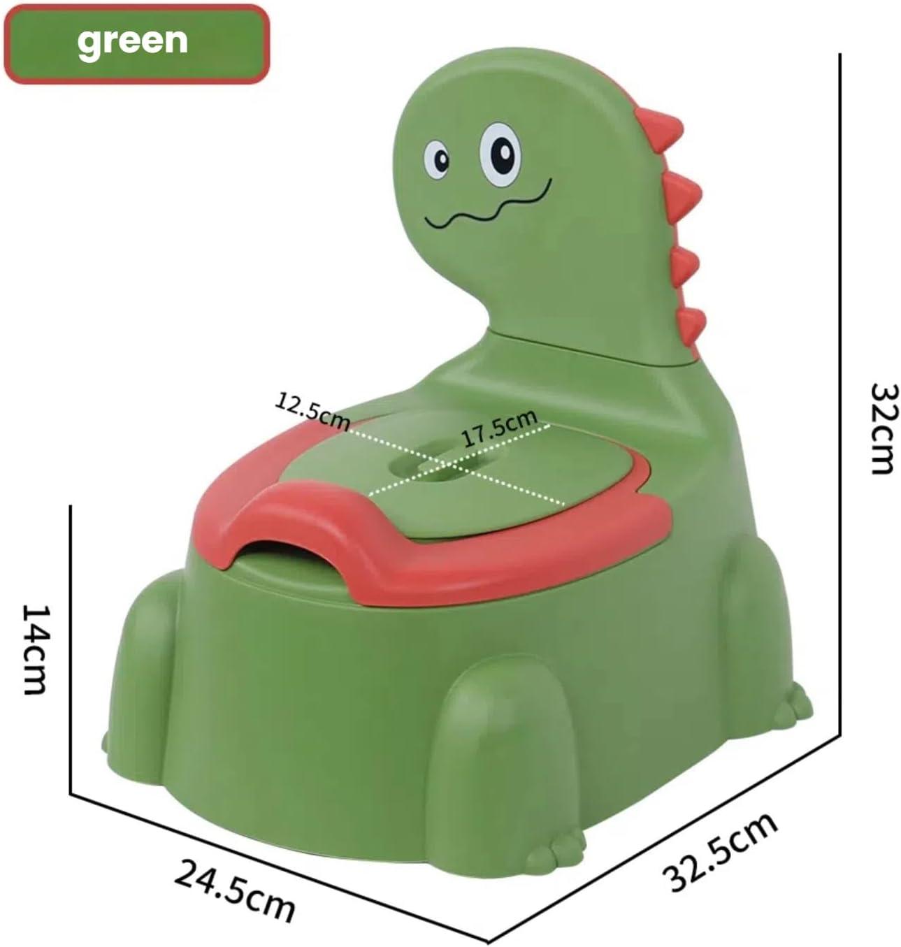 Toddler Potty Training Toilet Chair Boys Girls,Dinosaur Training Potty,Portable Travel Potty with Lid,Splash Guard,Urinal,Non-Slip Pad,Toilet Training Seat with 3 Rolls Cleaning Bags and a Brushes image number 3