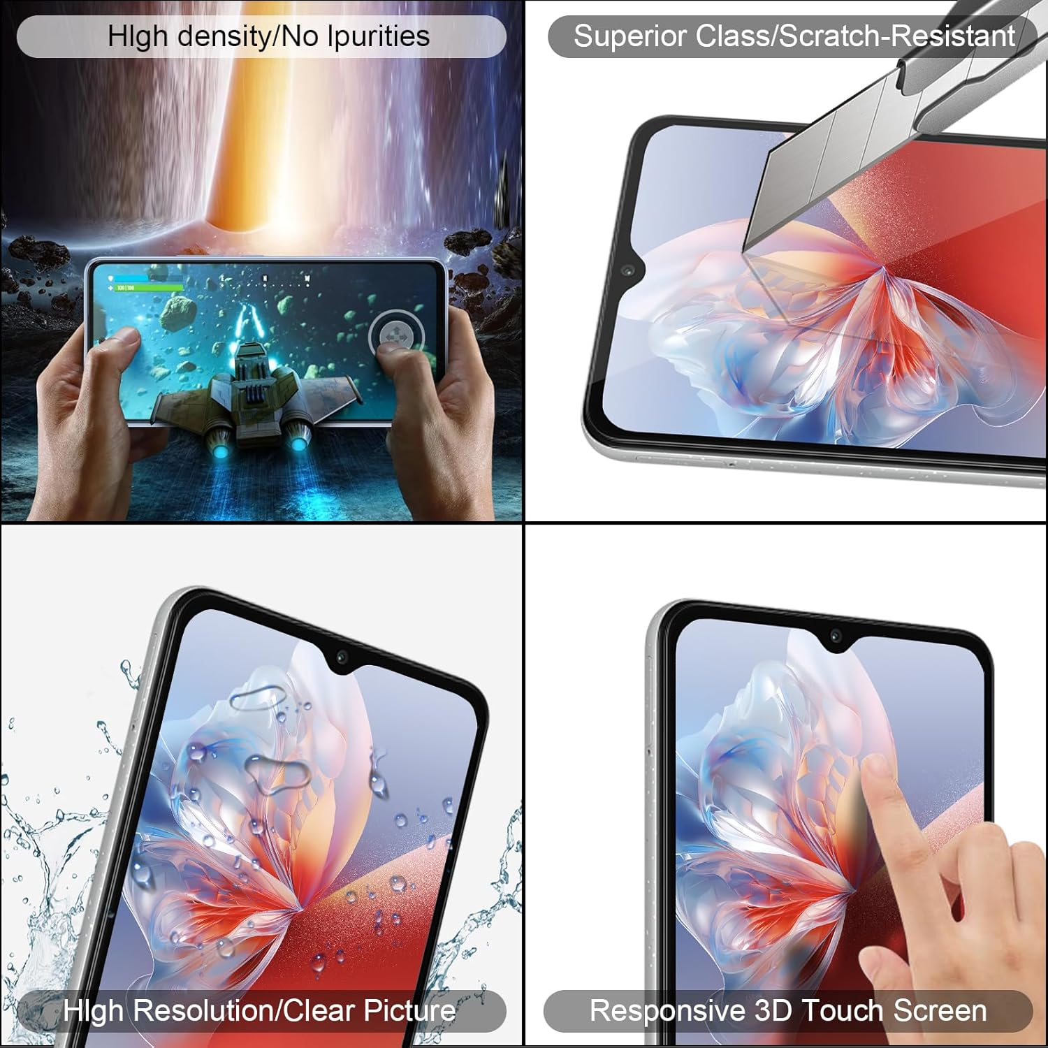 Dinow Samsung Galaxy A14 4G Screen Replacement Screen for Samsung A14 LCD Touch Screen A145 Digitizer with Frame (Black) image number 5