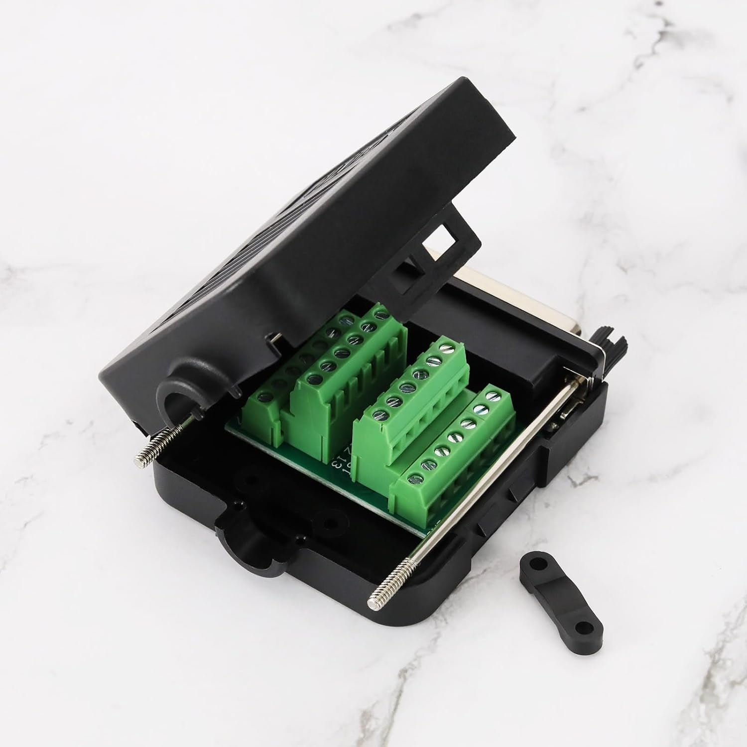 Create Idea DB25 Adapter RS232 D-SUB Serial Adapters 25-Pin Solderless Serial Port Adapter to Terminal Connector Signal Module Long Bolts and Nuts with Case, Female