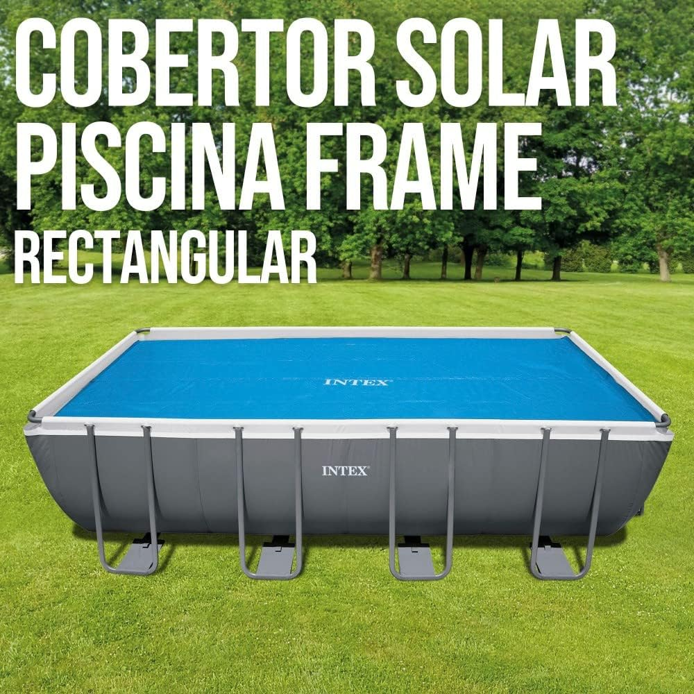 Intex 5.49M X 2.74M above Ground Square Solar Outdoor Pool Protective Cover Set image number 2