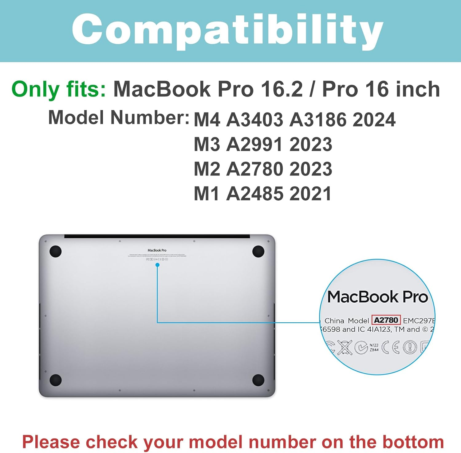Procase for Macbook Pro 16.2 Inch 2024 (M4 A3403 A3186)/Pro 16 2023 2022 2021 (M3 A2991 /M2 A2780 /M1 A2485) with Touch ID, Slim Hard Shell Case with Keyboard Cover for Macbook Pro 16" -Black image number 1