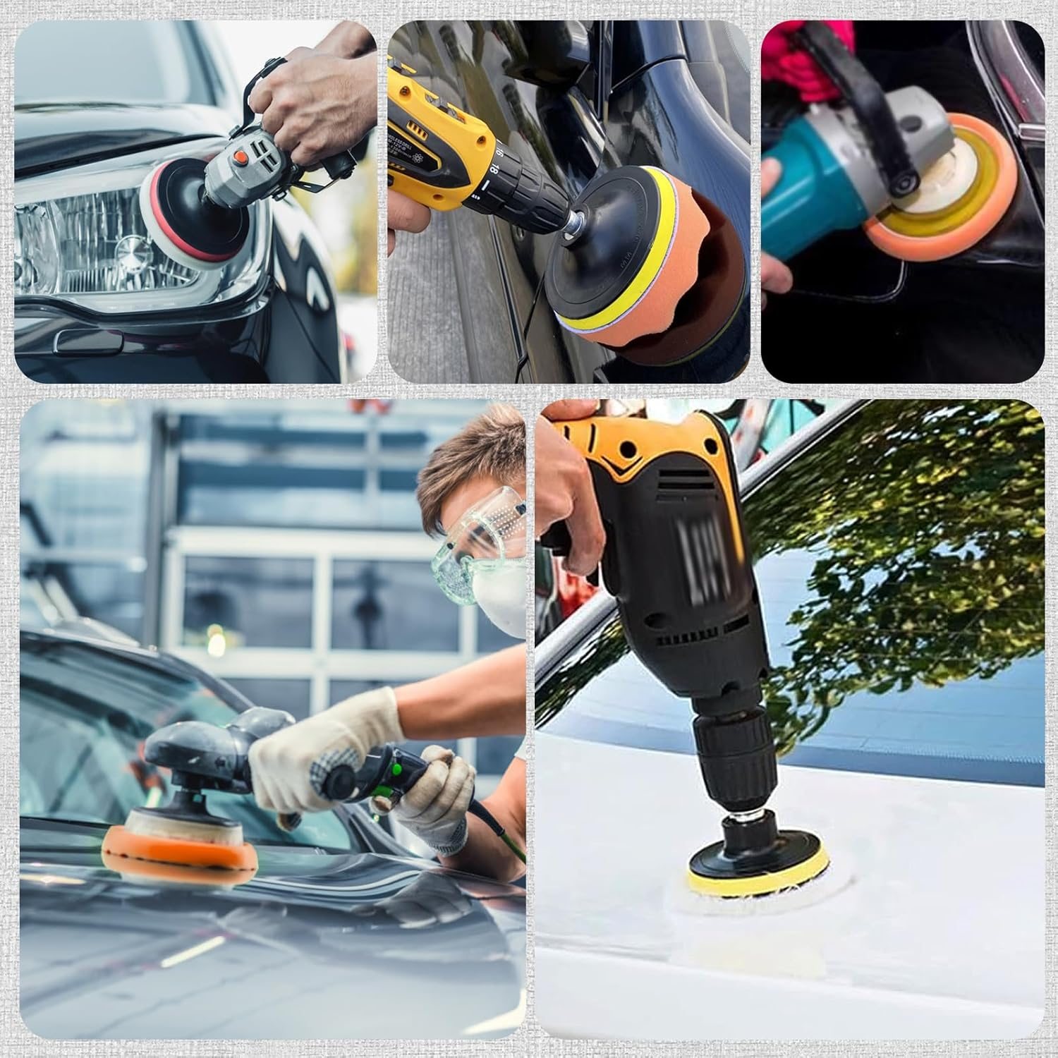 4-Piece Car Polishing Pad,Suitable for 6 Inch Back Plate Compound Polishing Cutter,Buffing Pads and Polishing Pad for Car Polisher image number 2