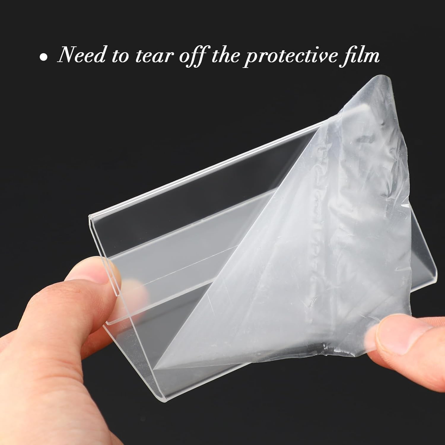 10 PCS Acrylic Sign Display Holder, Acrylic Transparent Nameplate Display Stand, Acrylic Brand Price Tag Diagonal Back Display Label Rack for Stores, Restaurants, Offices, Schools Display (20 X 8 Cm) image number 6