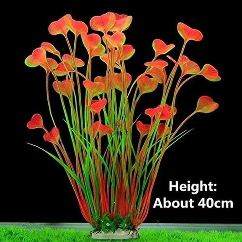 Water Grass 493-Red Underwater Artificial Water Plant Aquarium Decoration Fish Tank Plastic Plants Landscape Decor Aquatic Grass Flower Ornament image number 5