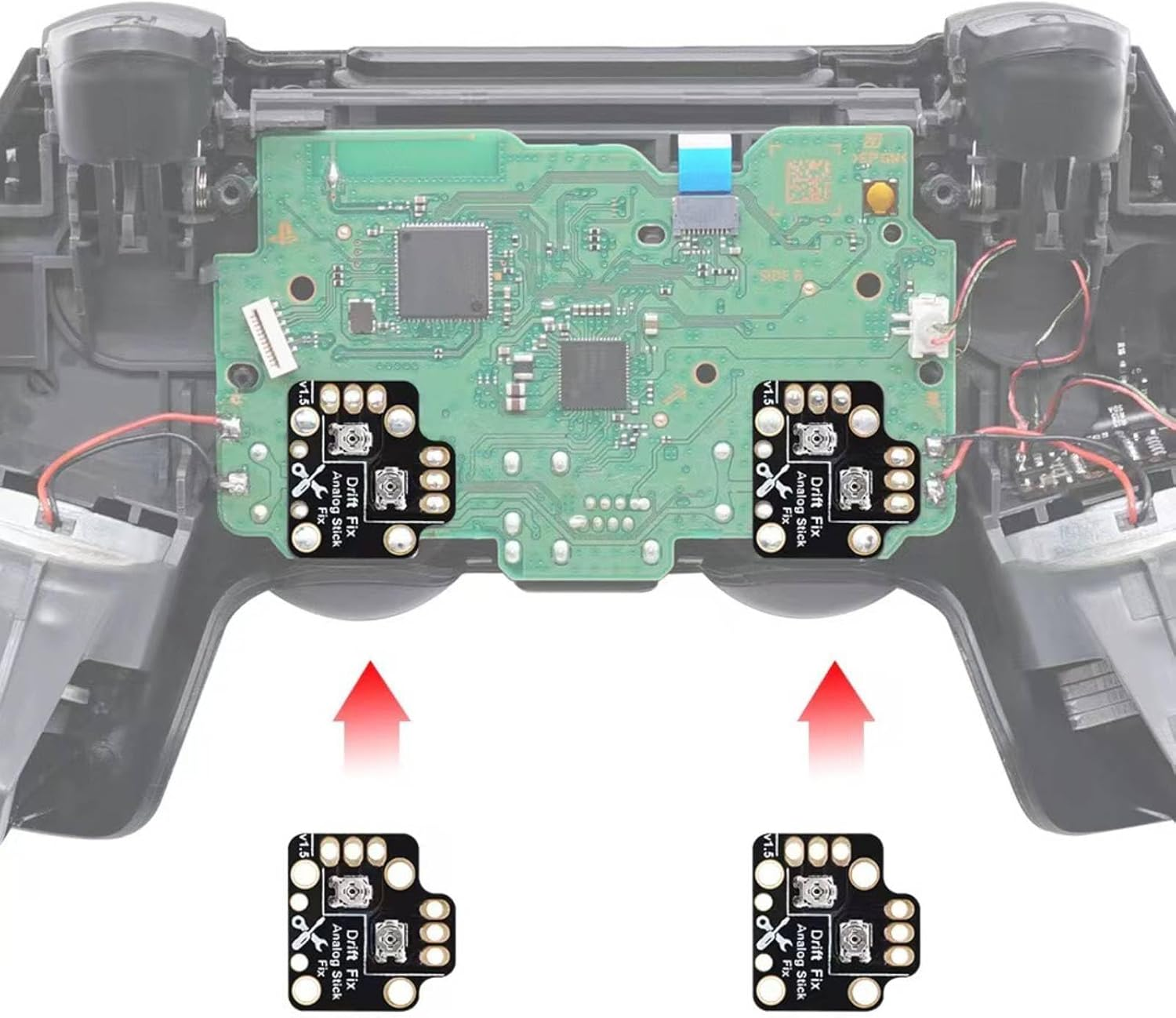 QANYEGN 10Pcs Gamepad Joystick Drift Repair Board, Gamepad Joystick Analog Stick Drift Fix Mod, PS5 Controller Stick Drift Fix Suitable for Game Controllers Black image number 6