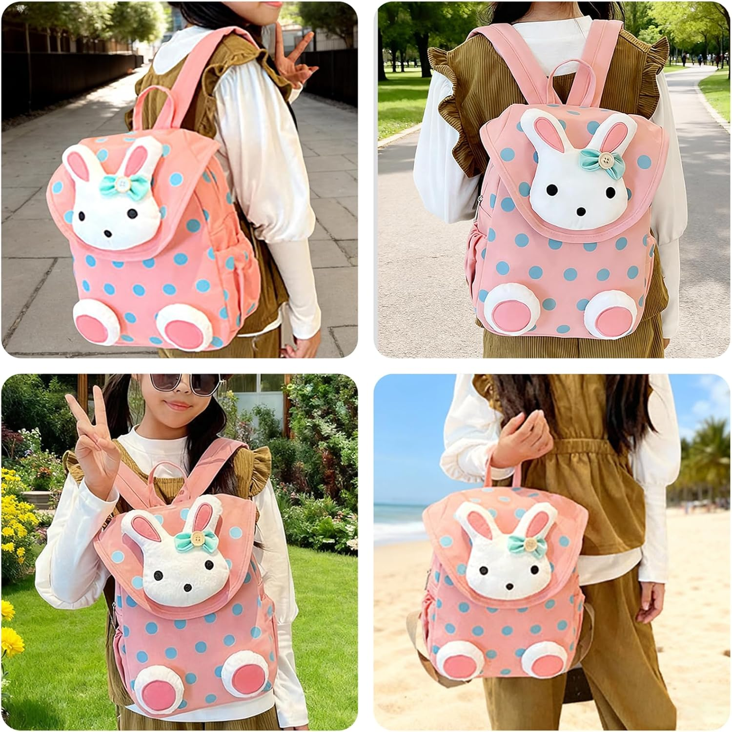 Xinyanmy S&uuml;&szlig;e Kaninchen Babyrucksack Kinderrucksack F&uuml;r Baby M&auml;dchen Kleinkinder 1-3 Jahre Im Kindergarten