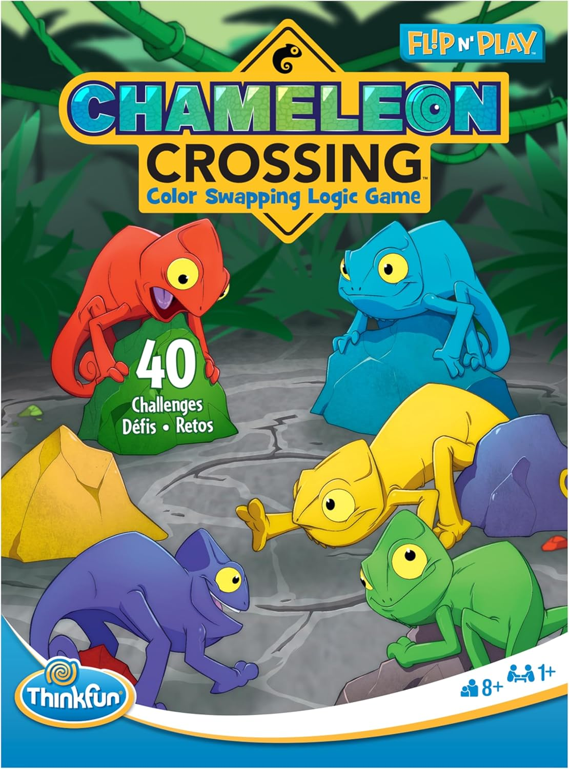 Thinkfun Flip N' Play: Chameleon Crossing Travel Logic Game for Road Trips, Plane Rides, and Vacations image number 5