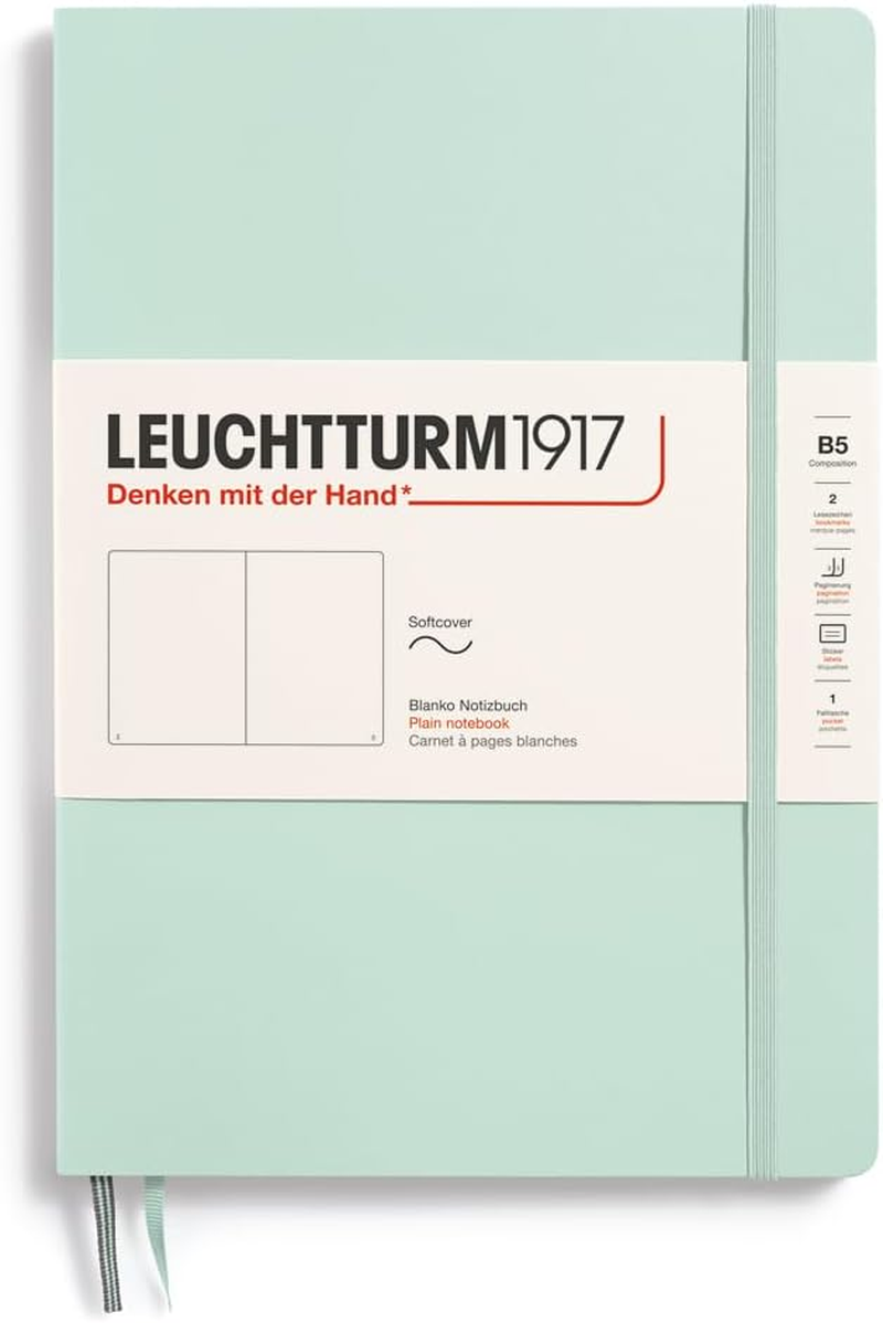 LEUCHTTURM1917 365633 Notebook Composition (B5), Soft Cover, 123 Numbered Pages, Rising Sun, Blank image number 3