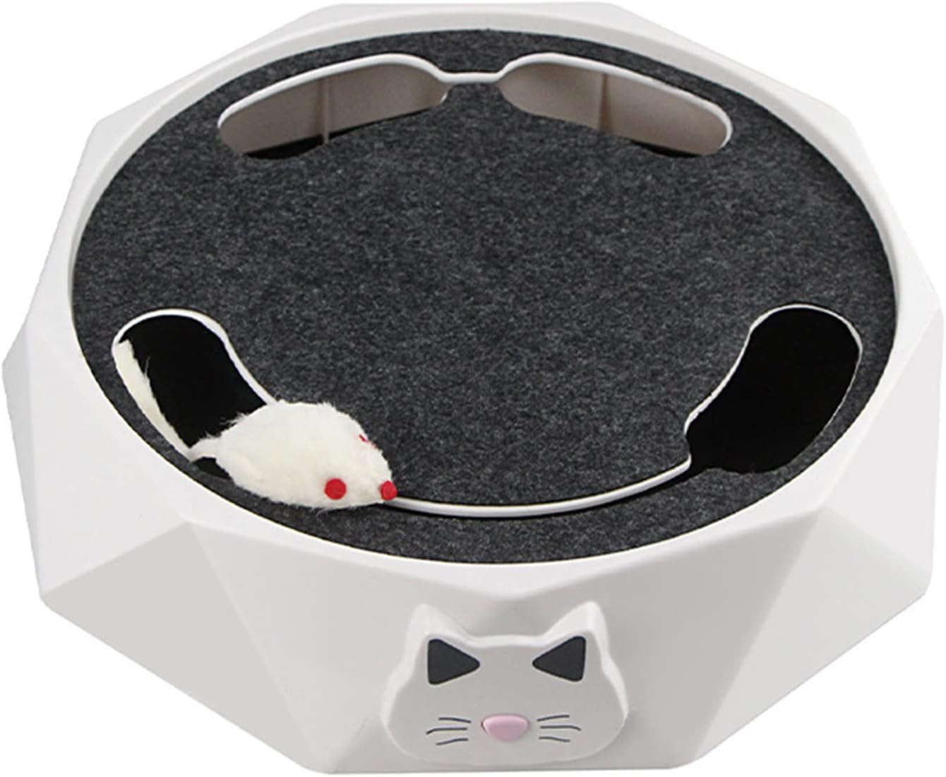 EVTSCAN Interactive Cat Turntable Toy, Supports Two Aadjustable Speeds, Automatic Puzzle Catch Mouse Play Cat Toy, for Pet Supplies image number 2