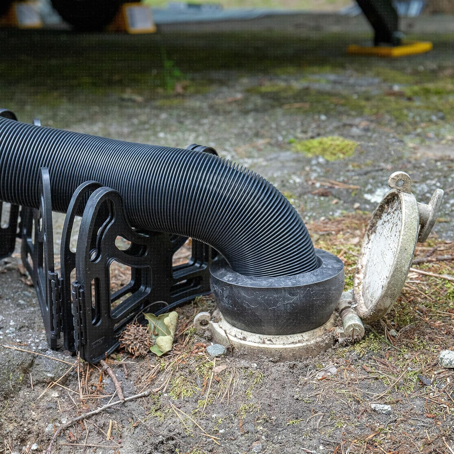 Camco 20-Foot RV Sewer Hose | Features a Durable HTS Vinyl Construction, Designed to Work with Threaded and Slip Fittings, and Has a 3-Inch Diameter Opening (39611), Black image number 3