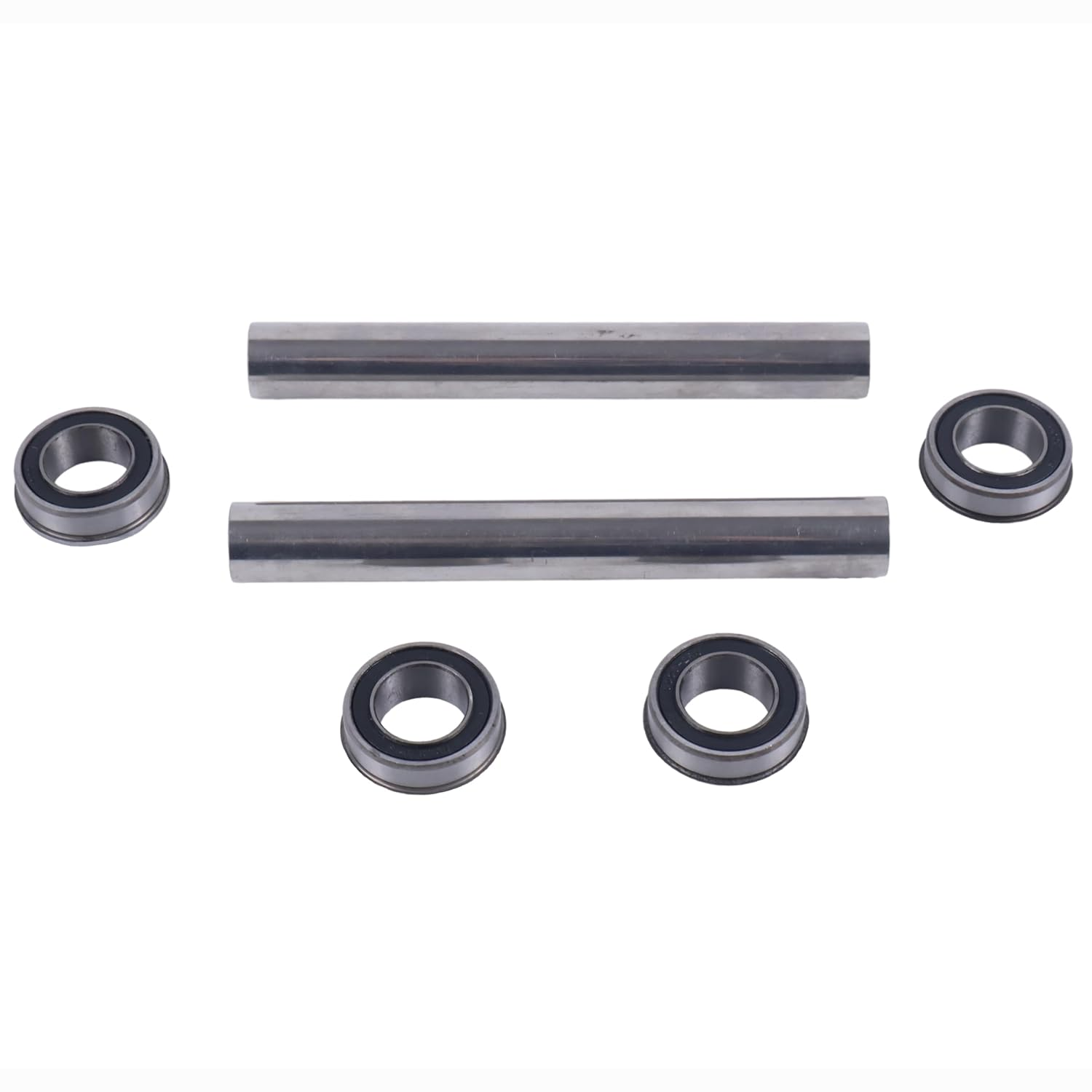 DVPARTS New 2X Stainless Steel Front Wheel Axle & Bearing Conversion Kits Compatible with Husqvarna 6" Wheel Sleeves Z242F Z246 Z246I Z248F Z254 Z254F Z254I EZ4824 RZ4621 RZ4824F RZ5424 RZ5426 Rz54I image number 2