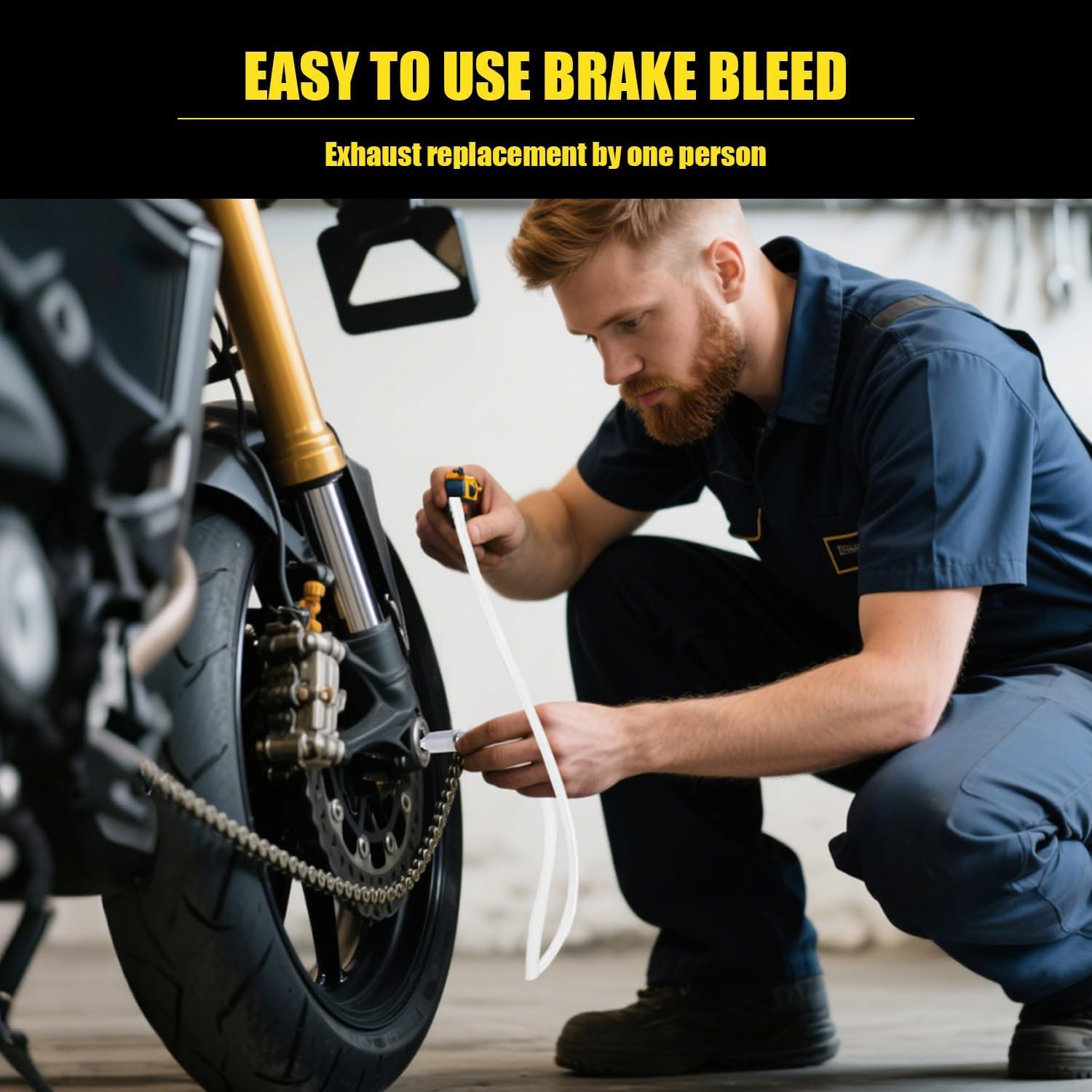 3 PCS Universal Fluid Deflerator, Brake Bleed Hose, Brake System Bleeding Tools, Auto Motorcycle Clutch One-Way Check Valve Tube Deflation Tool Kit Hose with Metal Clamp image number 3