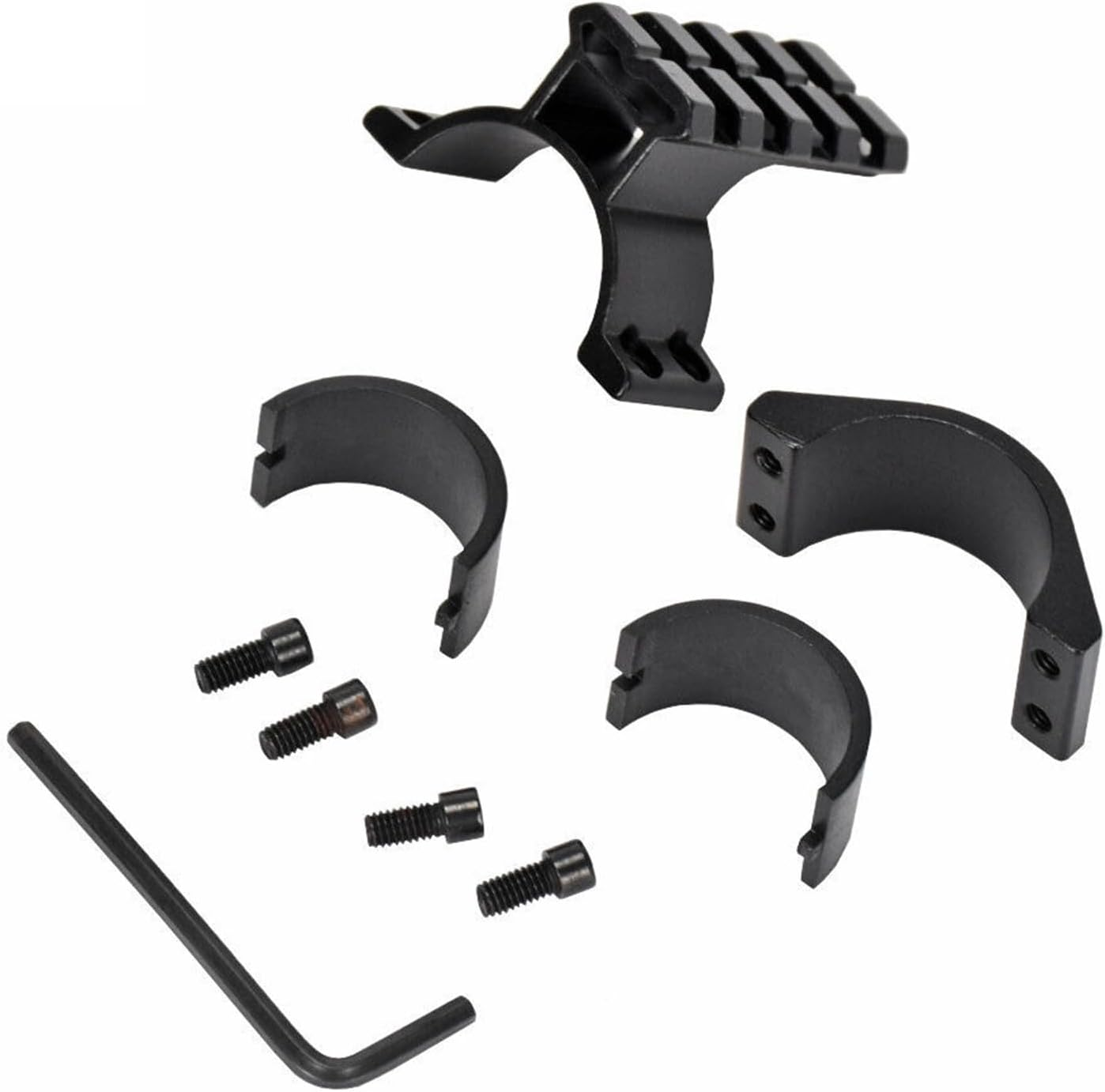 IMSFQFQL 34 Mm Scope Rings Adaptor, 34Mm Scope Mounted Picatinny Adapter Rail with 4 Slots Red Dot Sights Tactical Light Barrel Clamp Mounts for Scope Flashlight image number 6