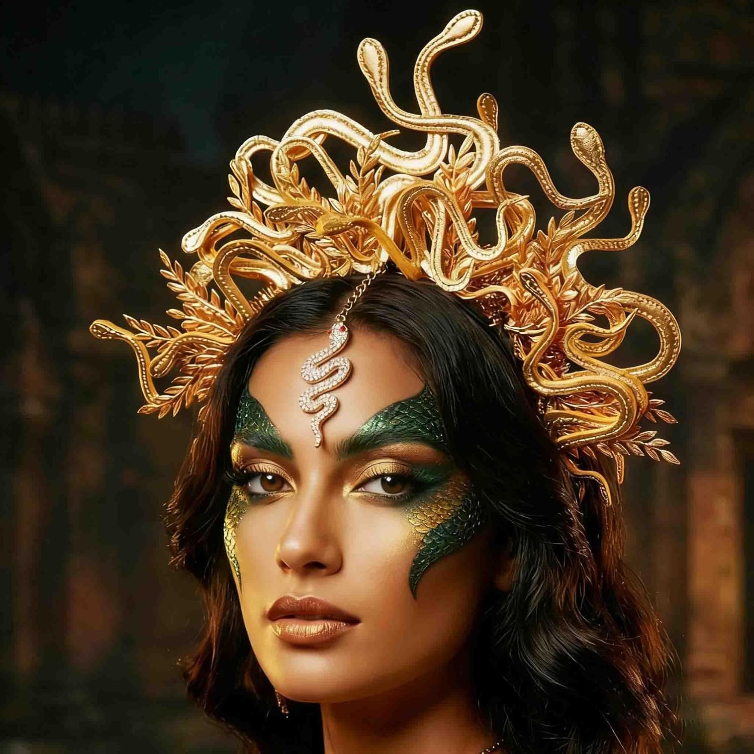 Fashband Medusa Snake Headband Greek Goddess Headdress Halloween Cosplay Headdress Carnival Accessories for Women image number 2
