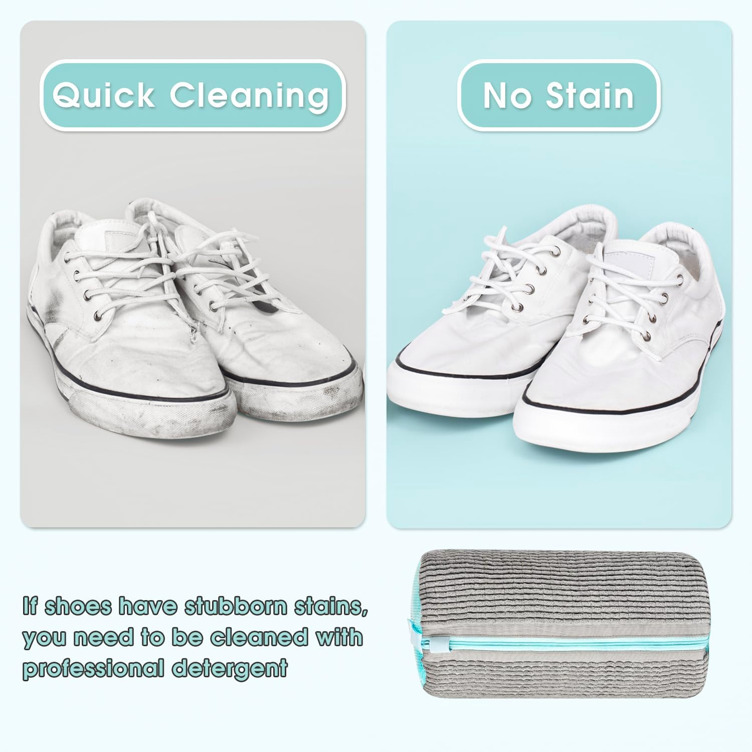 Sonicefit 2PCS Shoe Washing Machine Bag - 2024 New Reusable Mesh Laundry Bag for All Shoes, Adjustable and 360&deg; Cleaning, Sneaker Wash Bag